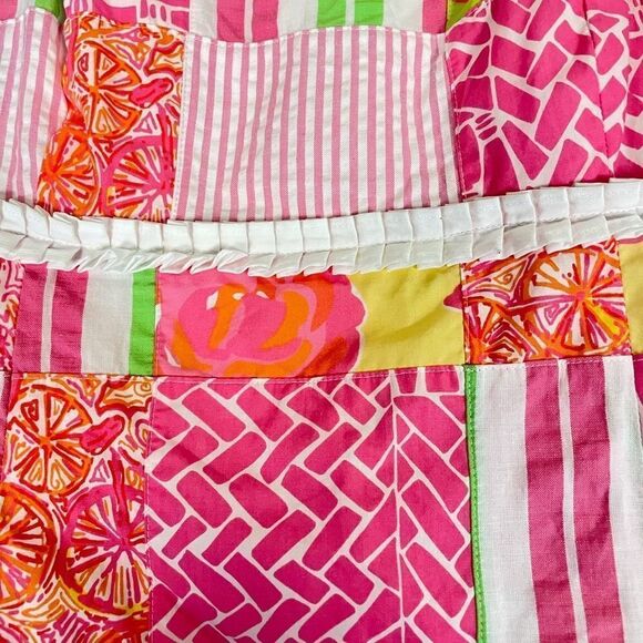 Lilly Pulitzer Buy Local Patch Print Strapless Dress 6 - Picture 3 of 8